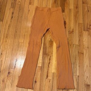 Simon Miller Ribbed Flare Pants in Orange